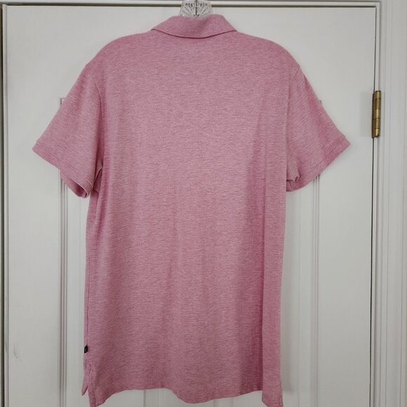 Bonobos Men's Slim Fit Cotton Polo Shirt Short Sleeve Size Large Heathered Pink - Picture 6 of 9